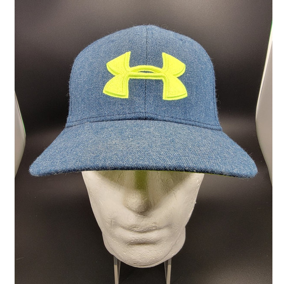 Under Armour W/Lime Green Symbol Size LG/XL Blue Baseball Cap - Picture 1 of 9
